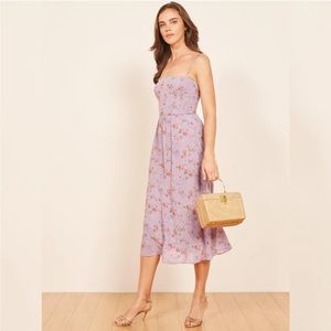 Reformation Rosehip dress in Yvette Lilac Floral print 2